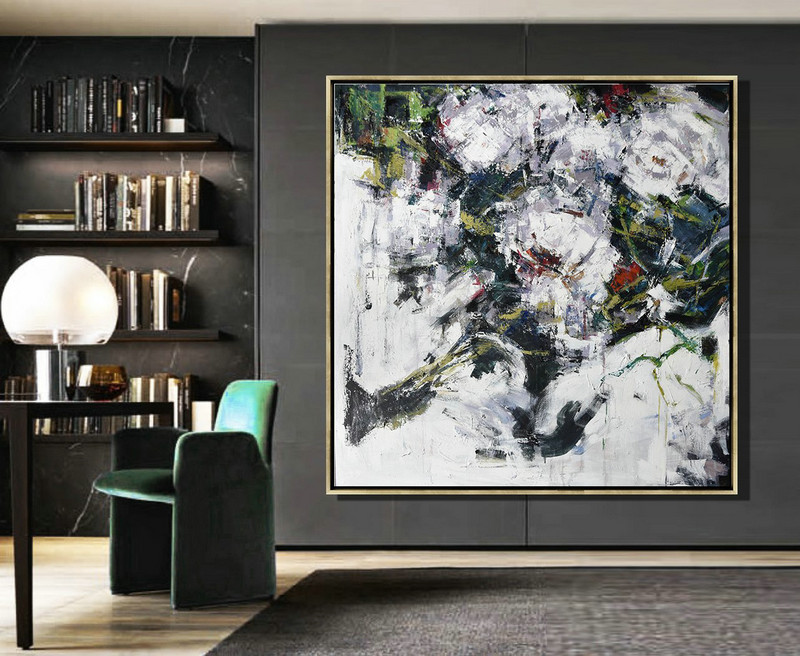 Abstract Painting Extra Large Canvas Art,Horizontal Abstract Landscape Oil Painting On Canvas,Extra Large Canvas Painting