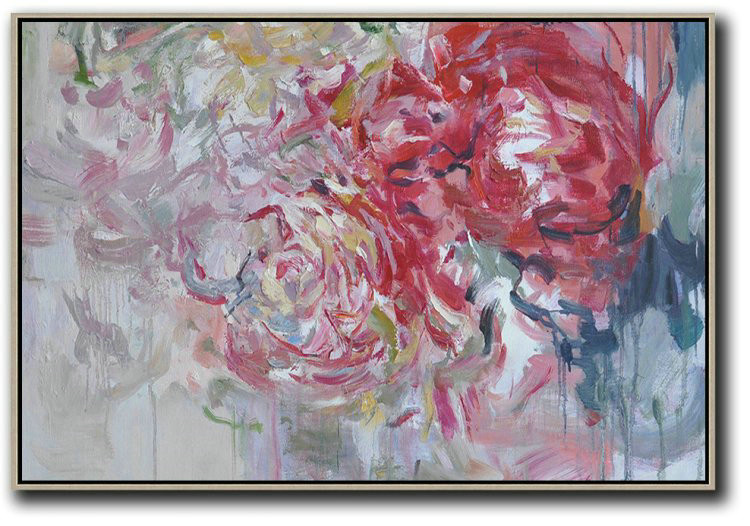 Hand Painted Extra Large Abstract Painting,Panoramic Abstract Landscape Painting,Large Abstract Wall Art